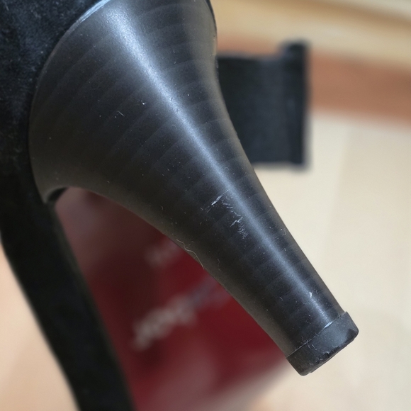 GABOR BLACK LEATHER SUEDE LADIES HEELS SIZE 6.5 - Picture 8 of 10